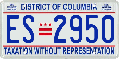 DC license plate ES2950