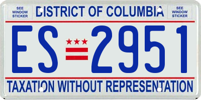 DC license plate ES2951