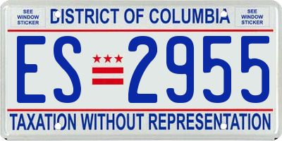 DC license plate ES2955
