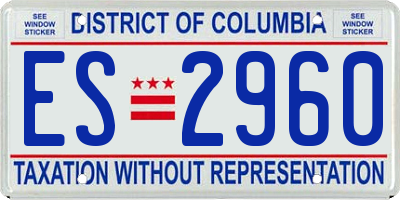 DC license plate ES2960
