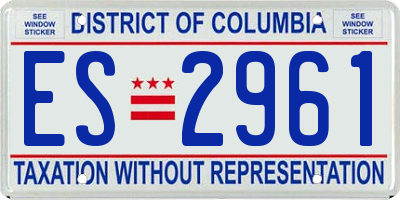DC license plate ES2961