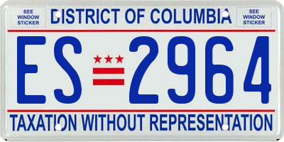 DC license plate ES2964
