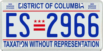 DC license plate ES2966