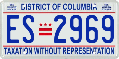 DC license plate ES2969