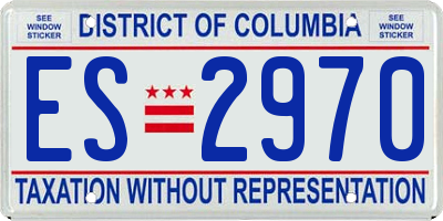 DC license plate ES2970