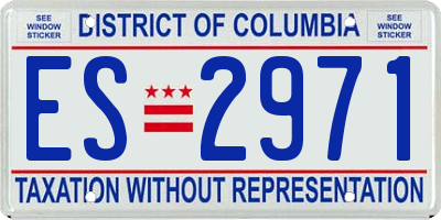 DC license plate ES2971