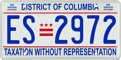 DC license plate ES2972
