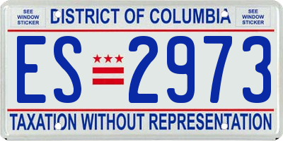 DC license plate ES2973
