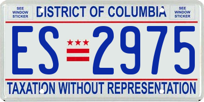 DC license plate ES2975