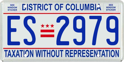 DC license plate ES2979