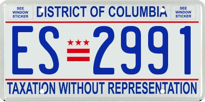 DC license plate ES2991