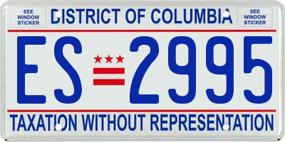 DC license plate ES2995
