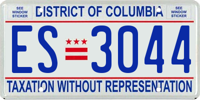 DC license plate ES3044