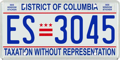 DC license plate ES3045