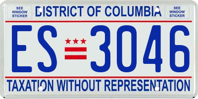 DC license plate ES3046