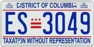 DC license plate ES3049