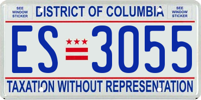 DC license plate ES3055