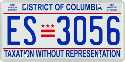 DC license plate ES3056
