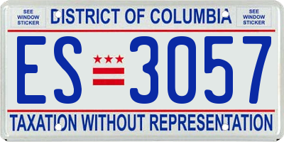 DC license plate ES3057