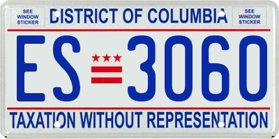 DC license plate ES3060
