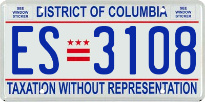 DC license plate ES3108