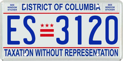DC license plate ES3120