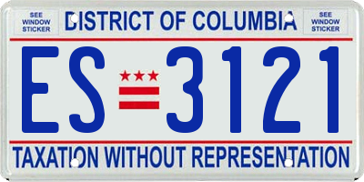 DC license plate ES3121