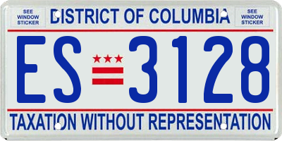 DC license plate ES3128