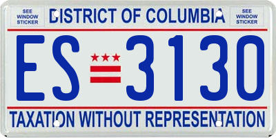 DC license plate ES3130