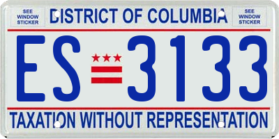 DC license plate ES3133