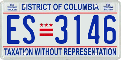 DC license plate ES3146