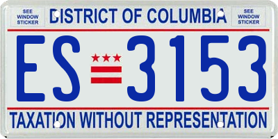 DC license plate ES3153