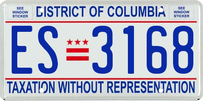 DC license plate ES3168