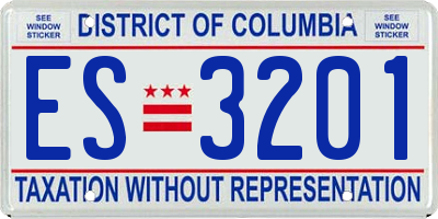 DC license plate ES3201