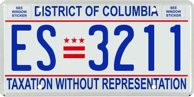 DC license plate ES3211