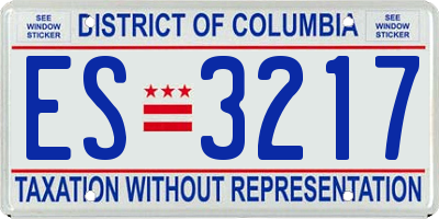DC license plate ES3217