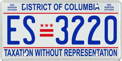 DC license plate ES3220