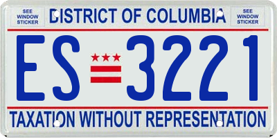 DC license plate ES3221