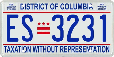 DC license plate ES3231
