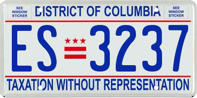DC license plate ES3237