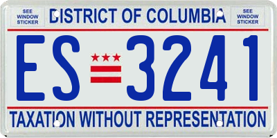 DC license plate ES3241