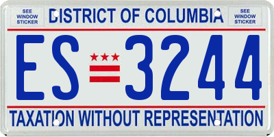 DC license plate ES3244