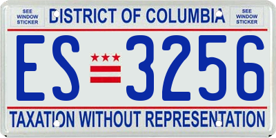 DC license plate ES3256