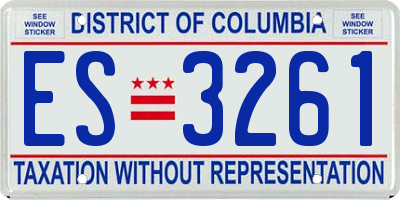 DC license plate ES3261