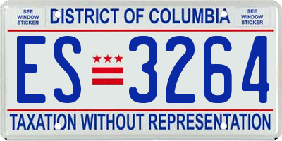 DC license plate ES3264