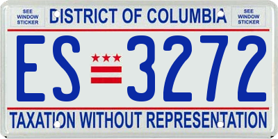 DC license plate ES3272