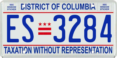 DC license plate ES3284