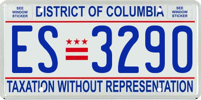 DC license plate ES3290