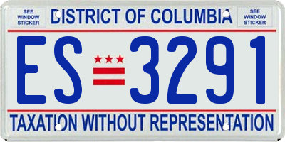 DC license plate ES3291