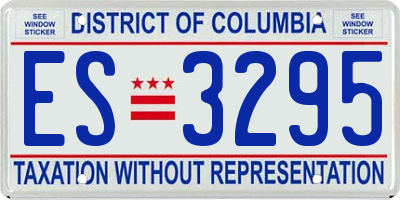 DC license plate ES3295